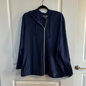 Navy Blue Lightweight Hoodie by Easy Fit